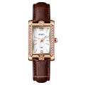 Skmei 1690 China manufacturer luxury stainless steel leather fashion quartz watches for women